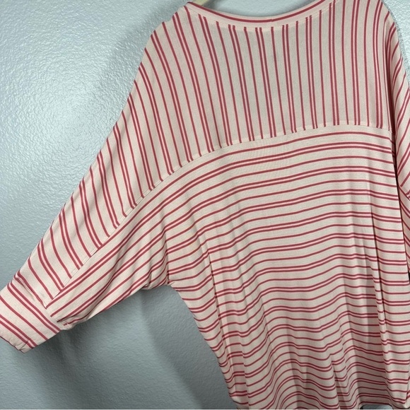 NEW Cabi Tickled Tee Shirt Top Women's XS Pink Striped Dolman Sleeve Jersey Knit - Picture 8 of 8